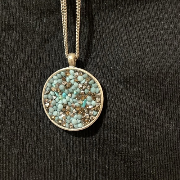 Silver and Turquoise Necklace - Picture 1 of 3